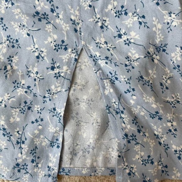 Reformation Margot Mini Skirt In Blue Floral Print | Womens Size 6 - Picture 4 of 6
